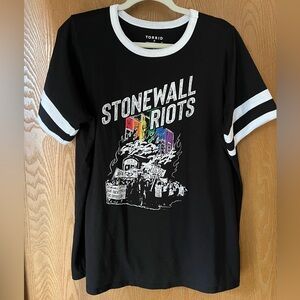Torrid 2X Black and White Pride Graphic Shirt